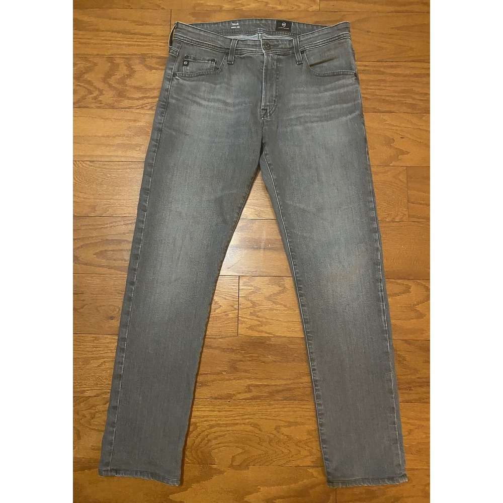 AG ADRIANO GOLDSCHMIED Tellis Modern Slim Jean's Pants 31X34 Gray Fits (32X30).